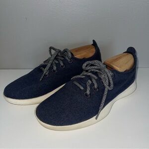 All birds Women’s Wool Runners Low Athletic Sneakers Navy Blue White Size 8